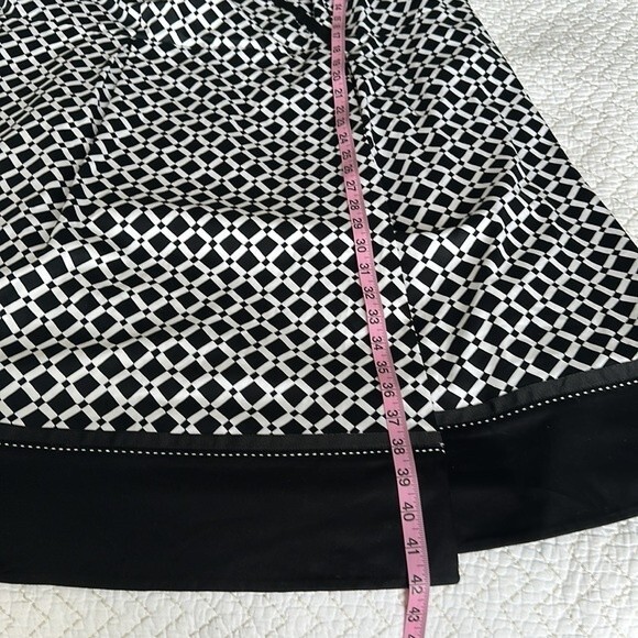 Lane Bryant Women’s Faux Wrap Dress Cotton Sleeveless Black White Geometric 24 - Picture 8 of 12